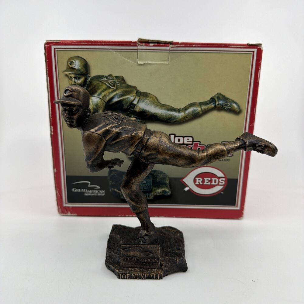 Cincinnati Reds 2008 Joe Nuxhall Commemorative Bronze Statue Figurine New in Box